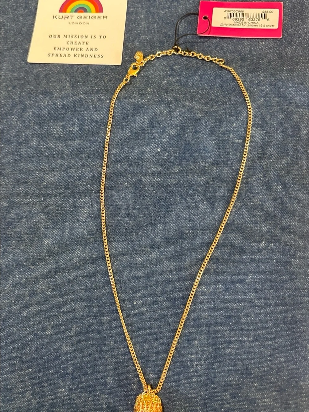 NWT Kurt Geiger Rainbow Eagle Necklace - Picture 8 of 8